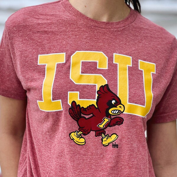 Retro Brand ISU Walking Cy Cardinal T-Shirt